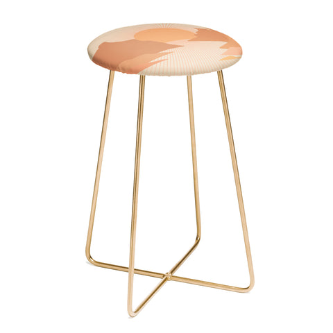 Iveta Abolina Valley Sunset Coral Counter Stool