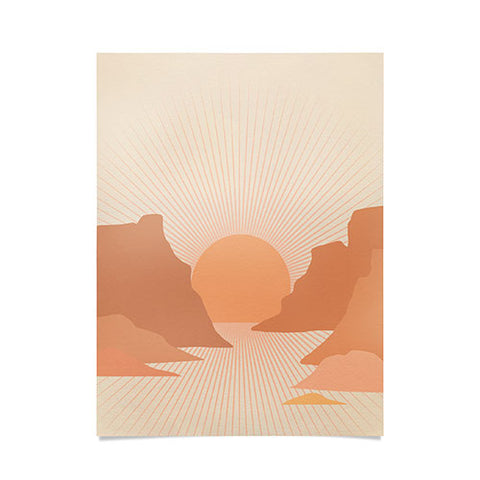 Iveta Abolina Valley Sunset Coral Poster