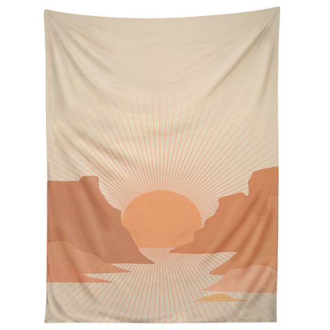 Iveta Abolina Valley Sunset Coral Tapestry