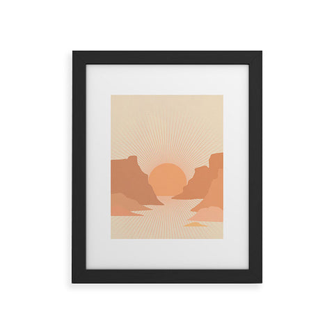 Iveta Abolina Valley Sunset Coral Framed Art Print