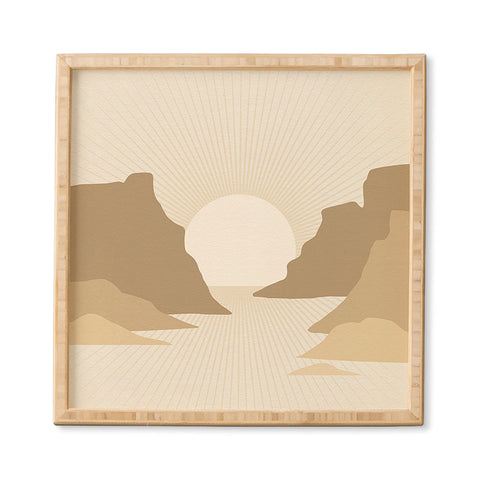 Iveta Abolina Valley Sunset Tan Framed Wall Art