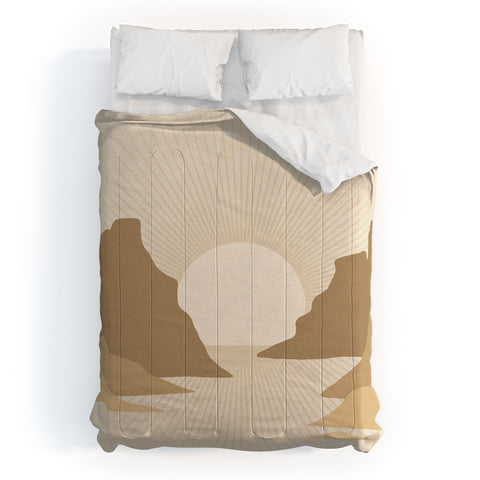 Iveta Abolina Valley Sunset Tan Comforter