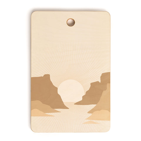 Iveta Abolina Valley Sunset Tan Cutting Board Rectangle