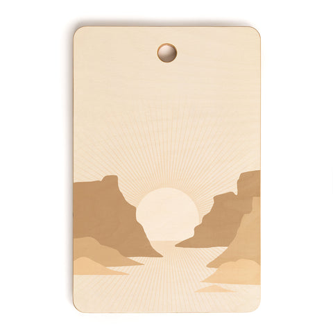 Iveta Abolina Valley Sunset Tan Cutting Board Rectangle