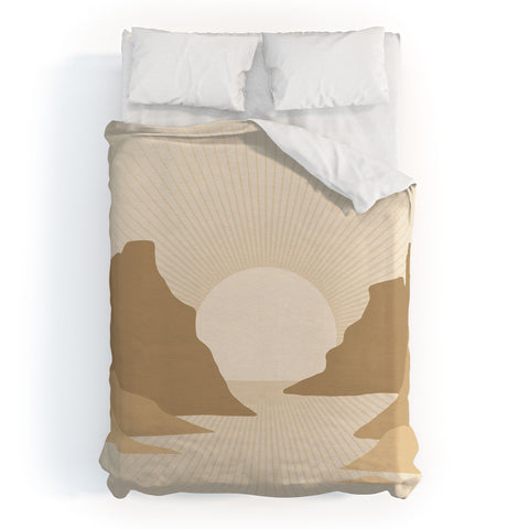 Iveta Abolina Valley Sunset Tan Duvet Cover