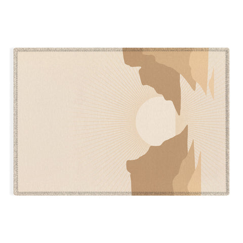 Iveta Abolina Valley Sunset Tan Outdoor Rug