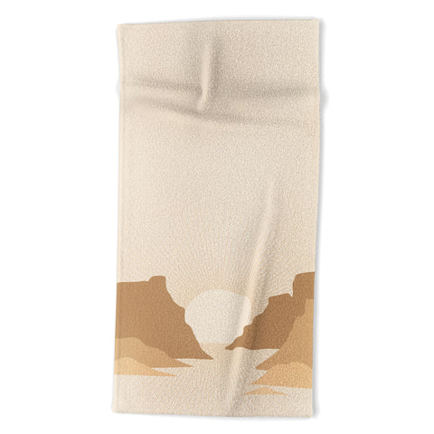 Iveta Abolina Valley Sunset Tan Beach Towel