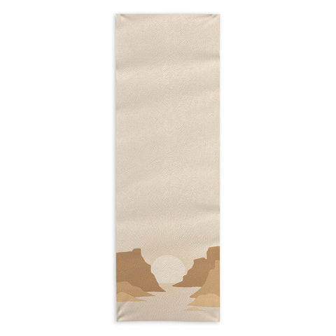 Iveta Abolina Valley Sunset Tan Yoga Towel