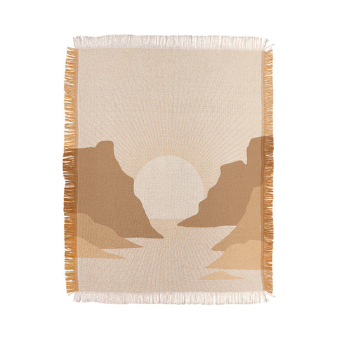 Iveta Abolina Valley Sunset Tan Throw Blanket