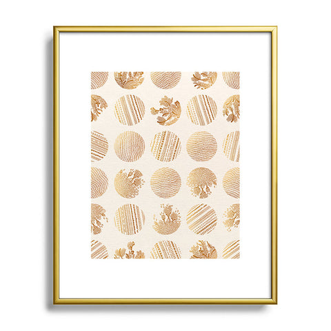 Iveta Abolina Vanilla Dot Metal Framed Art Print