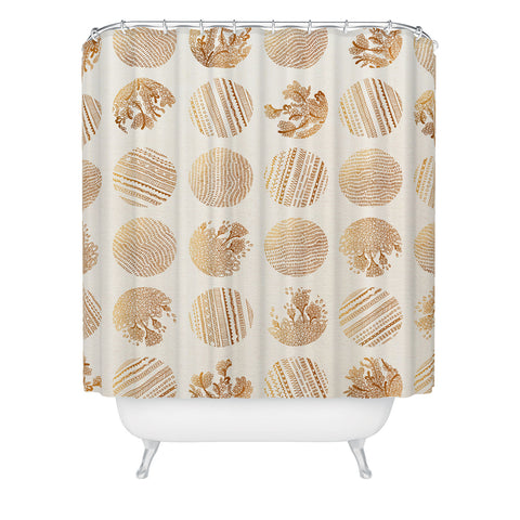 Iveta Abolina Vanilla Dot Shower Curtain