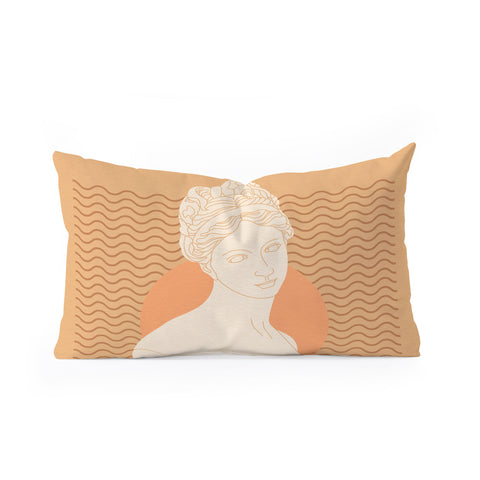 Iveta Abolina Venus Coral Oblong Throw Pillow