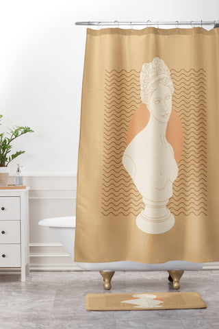 Iveta Abolina Venus Coral Shower Curtain And Mat