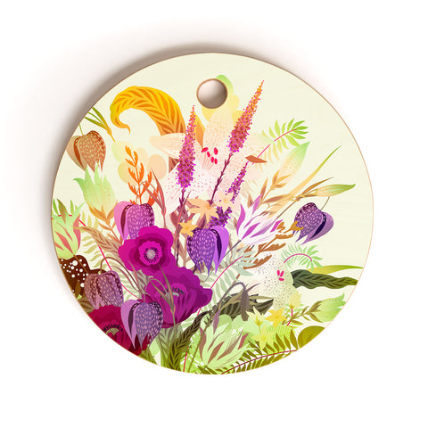 Iveta Abolina Viola Garden II Cutting Board Round