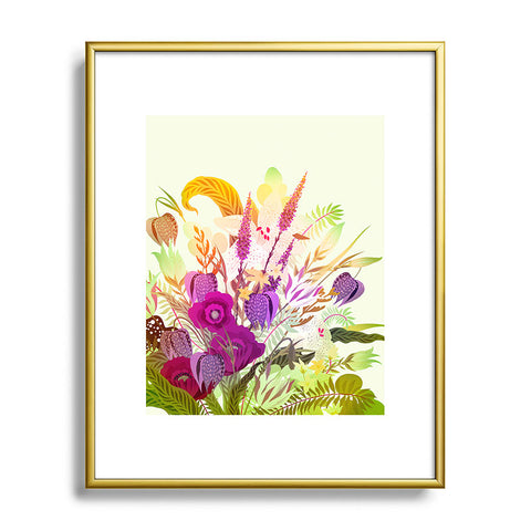 Iveta Abolina Viola Garden II Metal Framed Art Print
