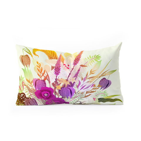Iveta Abolina Viola Garden II Oblong Throw Pillow