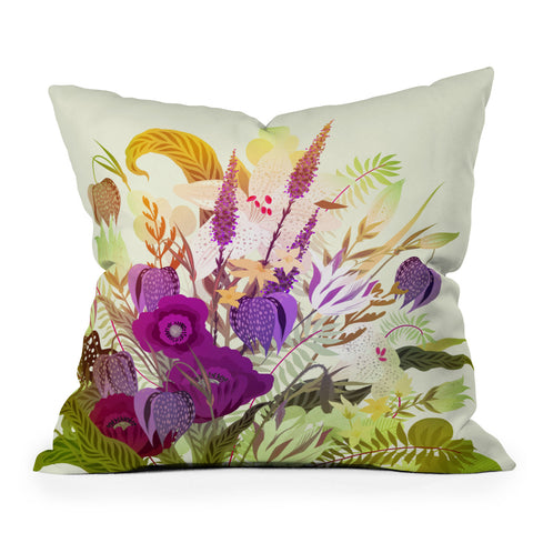 Iveta Abolina Viola Garden II Throw Pillow