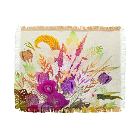 Iveta Abolina Viola Garden II Throw Blanket
