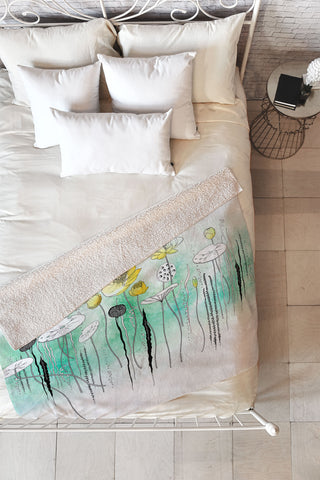 Iveta Abolina Watercress Pond Fleece Throw Blanket