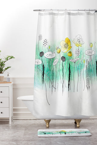 Iveta Abolina Watercress Pond Shower Curtain And Mat