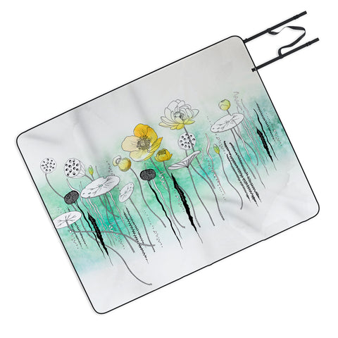 Iveta Abolina Watercress Pond Picnic Blanket