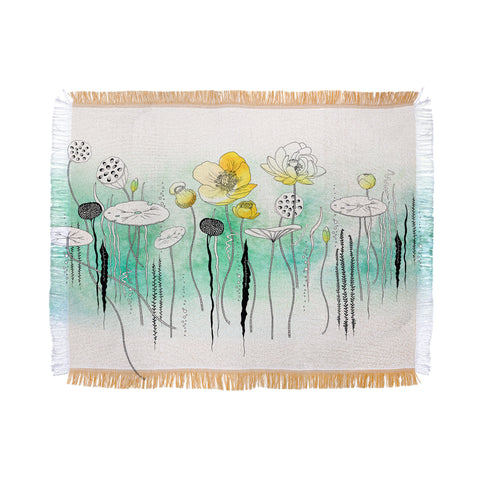 Iveta Abolina Watercress Pond Throw Blanket