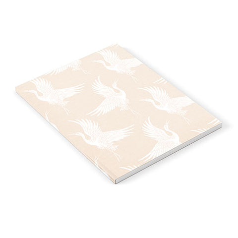 Iveta Abolina White Cranes Cream Notebook