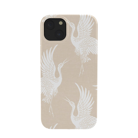 Iveta Abolina White Cranes Cream Phone Case