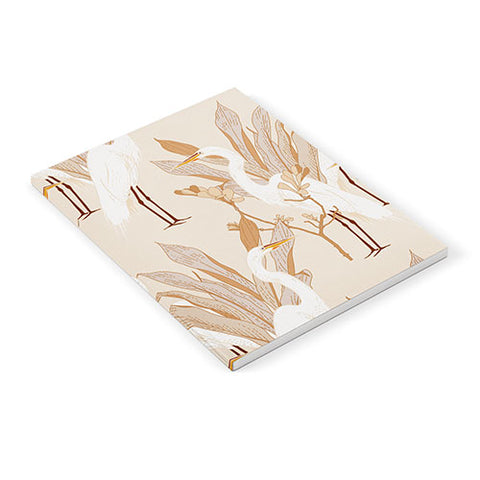 Iveta Abolina White Cranes Linen Notebook