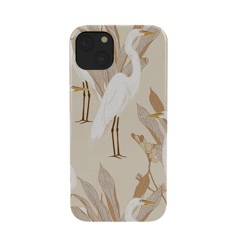 Iveta Abolina White Cranes Linen Phone Case