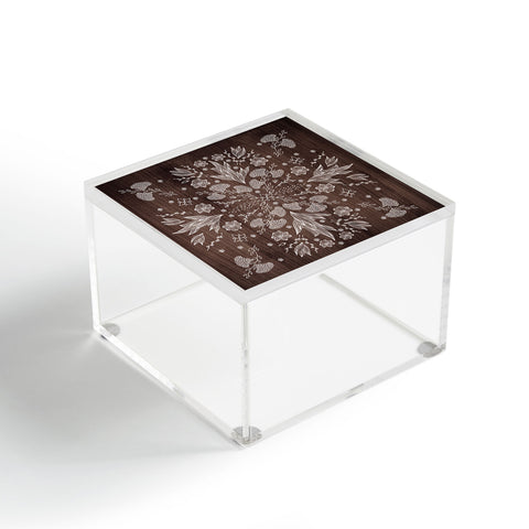 Iveta Abolina White Floral Acrylic Box