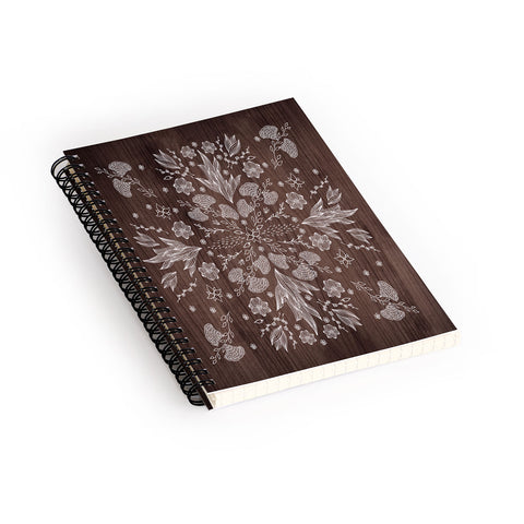 Iveta Abolina White Floral Spiral Notebook
