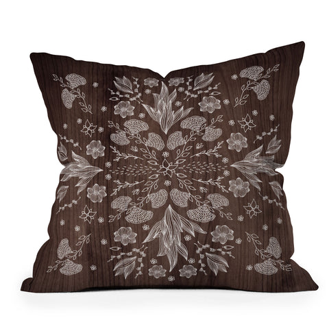 Iveta Abolina White Floral Throw Pillow