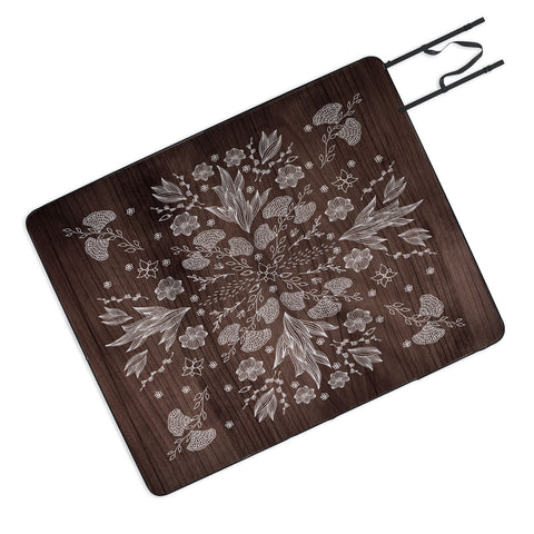 Iveta Abolina White Floral Picnic Blanket