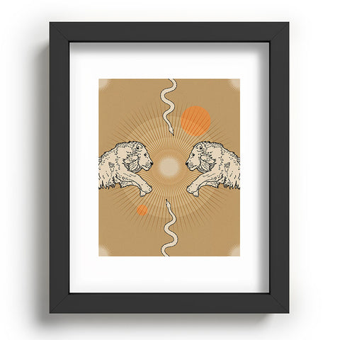 Iveta Abolina White Lions Recessed Framing Rectangle
