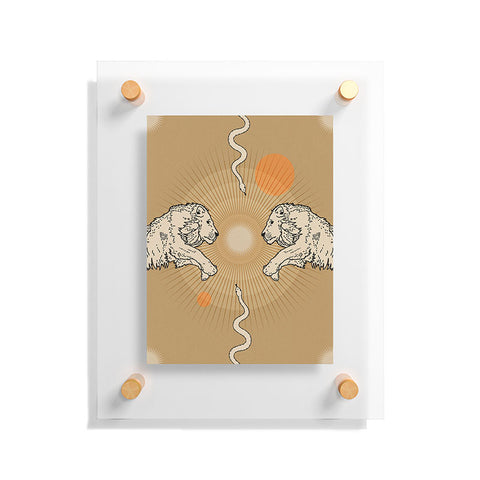Iveta Abolina White Lions Floating Acrylic Print