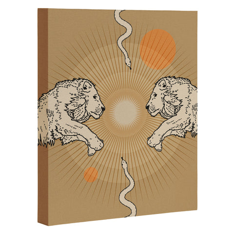 Iveta Abolina White Lions Art Canvas
