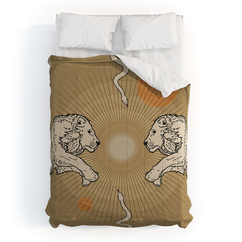 Iveta Abolina White Lions Comforter