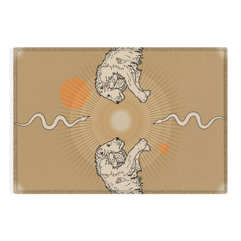 Iveta Abolina White Lions Outdoor Rug