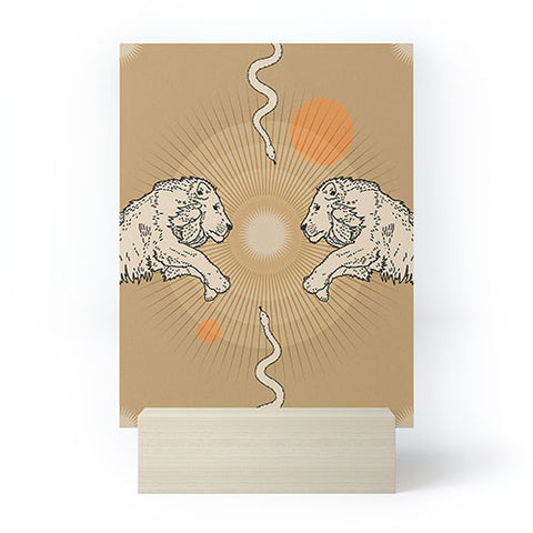 Iveta Abolina White Lions Mini Art Print