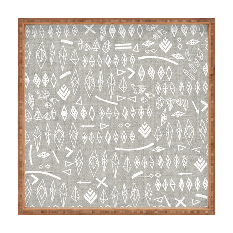 Iveta Abolina White Morning Square Tray