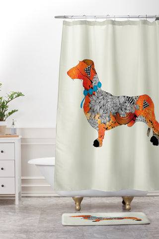 Iveta Abolina Wiener Dog Shower Curtain And Mat