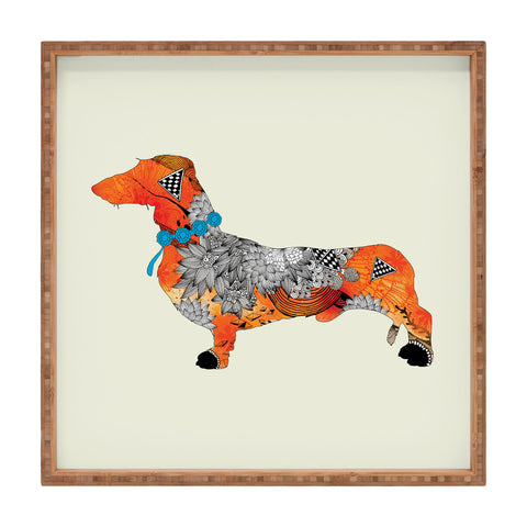 Iveta Abolina Wiener Dog Square Tray