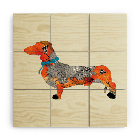 Iveta Abolina Wiener Dog Wood Wall Mural
