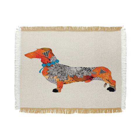 Iveta Abolina Wiener Dog Throw Blanket