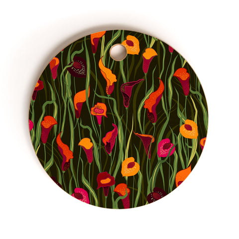 Iveta Abolina Wild Calla Cutting Board Round