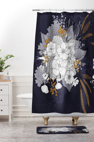 Iveta Abolina Winter Blue Shower Curtain And Mat