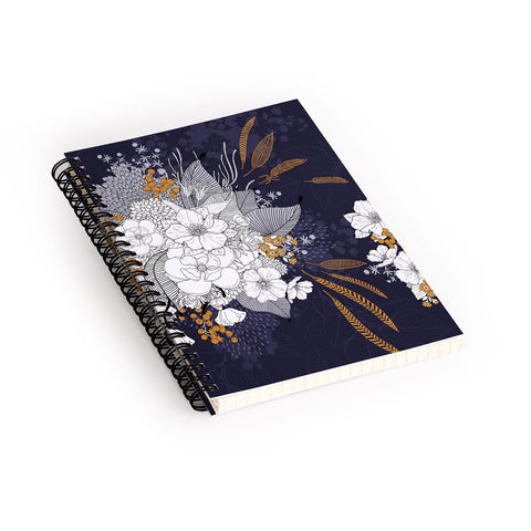 Iveta Abolina Winter Blue Spiral Notebook
