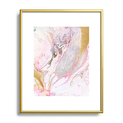 Iveta Abolina Winter Marble Metal Framed Art Print