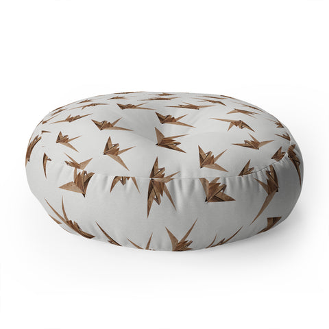 Iveta Abolina Wood Origami Floor Pillow Round